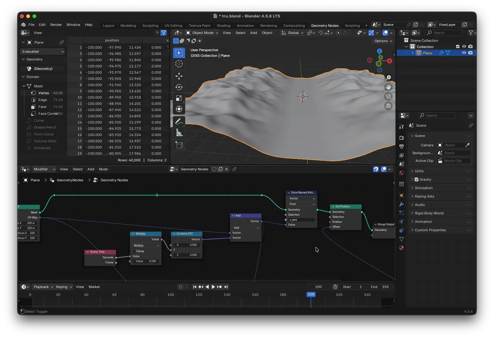 Store Named Attribute node