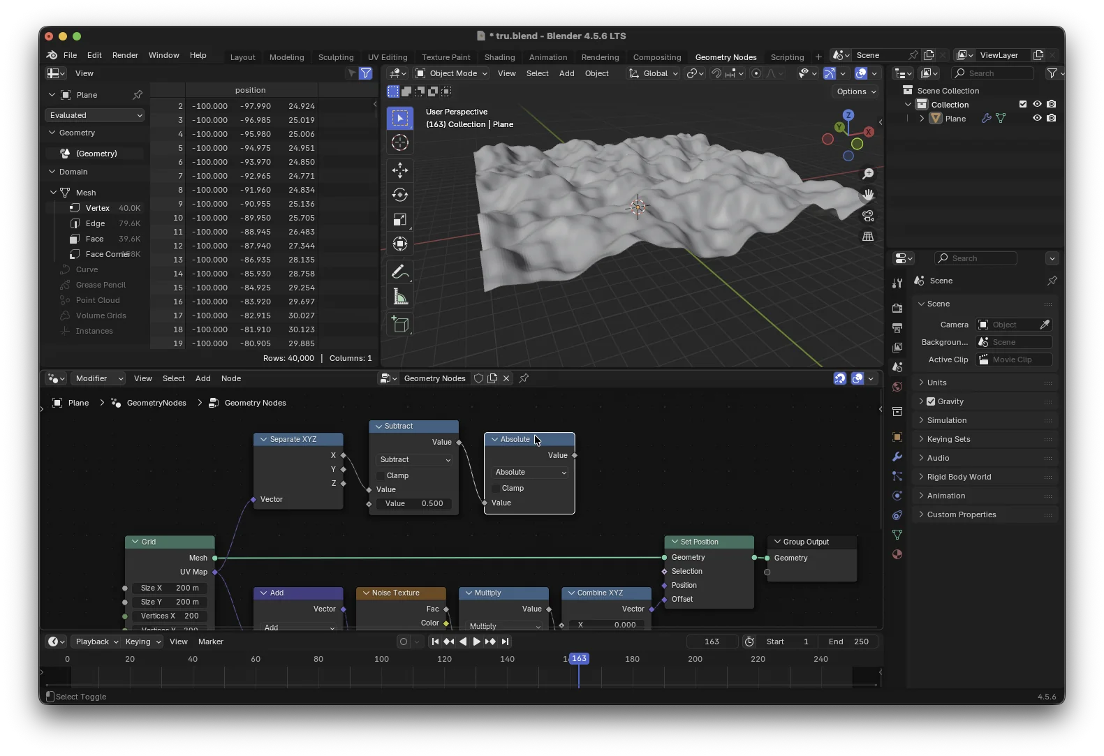 separate xyz节点与math节点